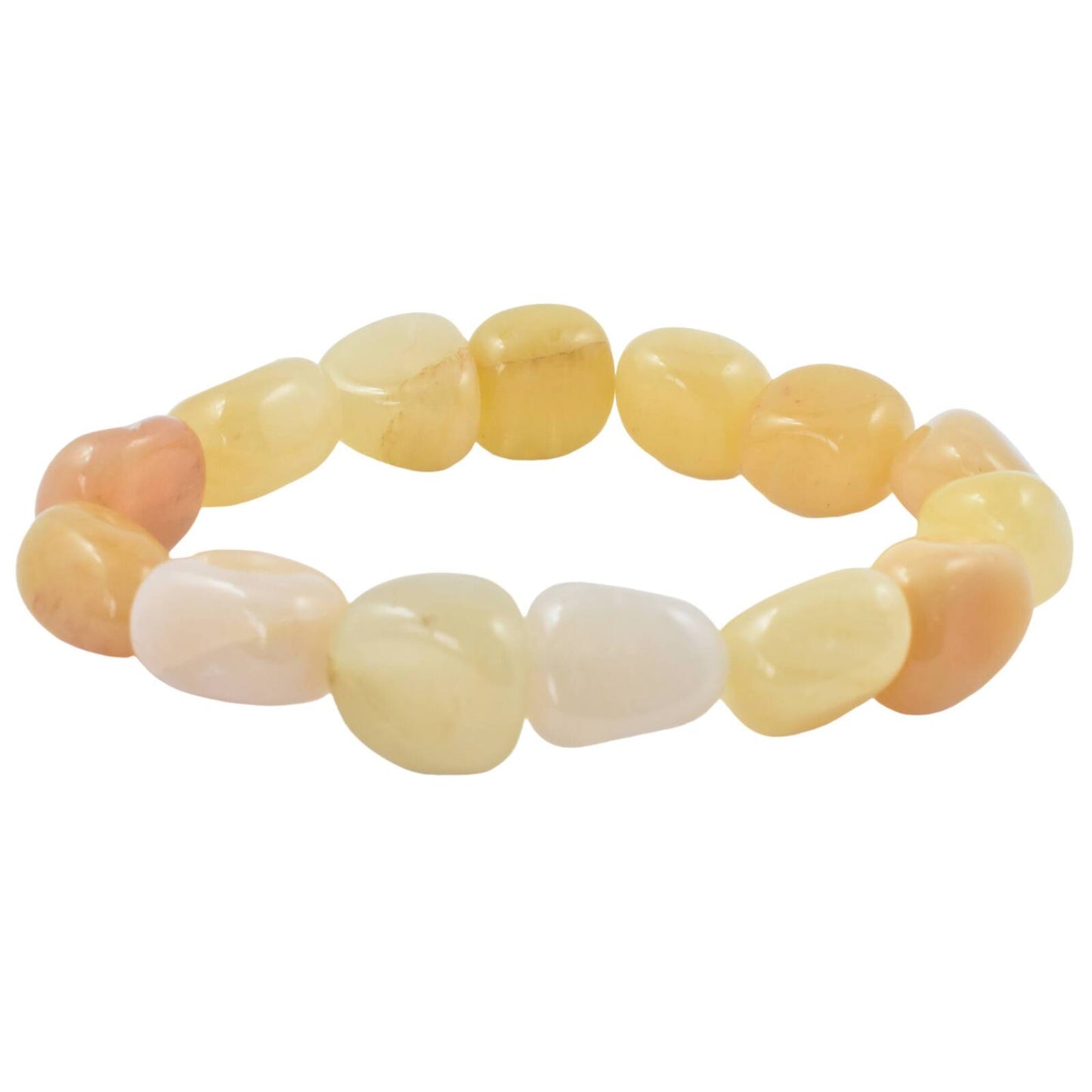 Yellow Jade Tumbled Bracelet