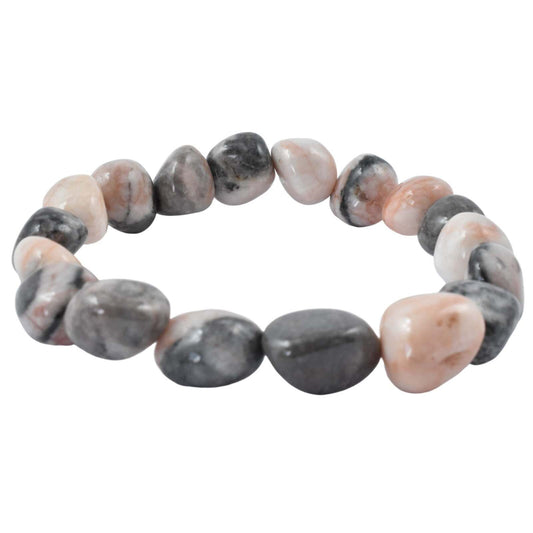 Pink Zebra Jasper Tumbled Bracelet