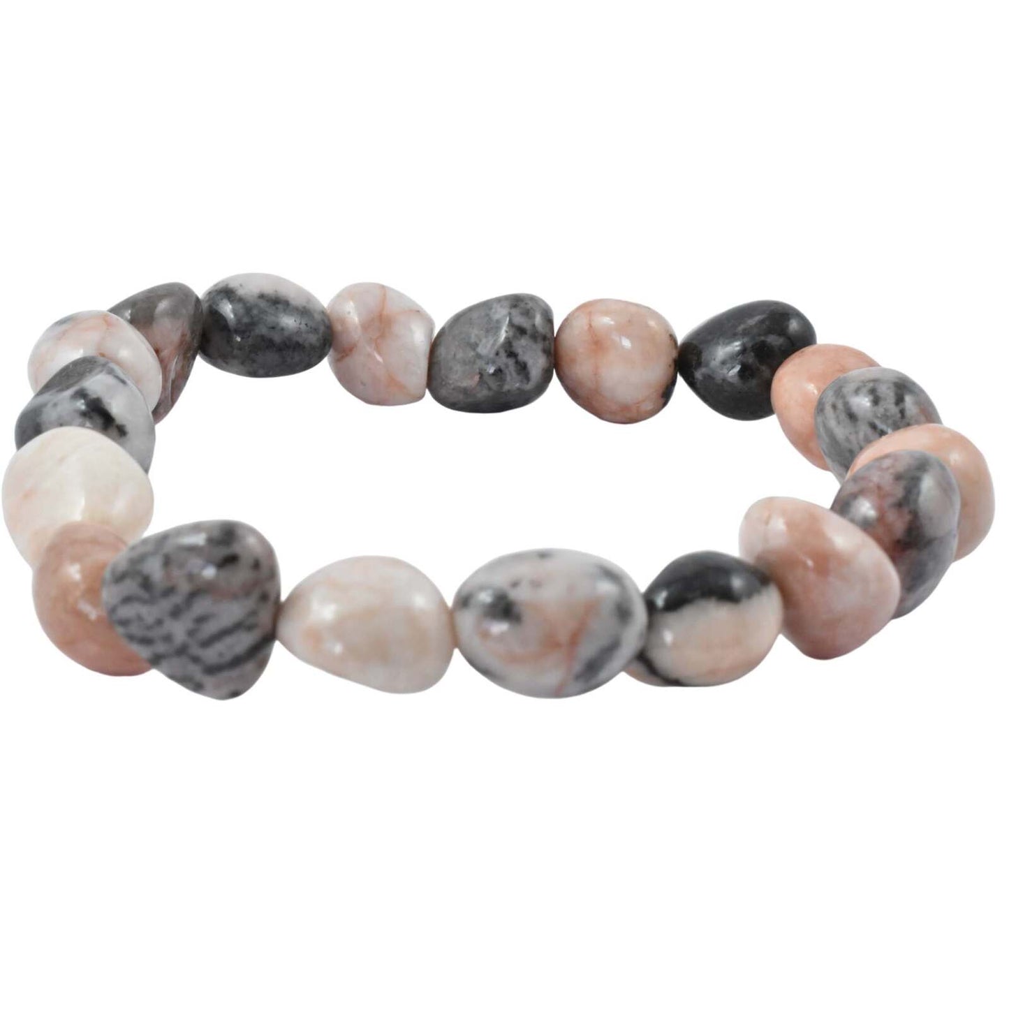 Pink Zebra Jasper Tumbled Bracelet