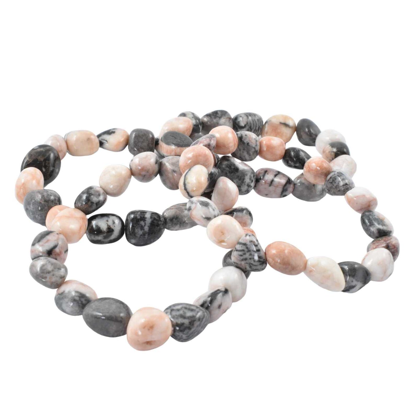Pink Zebra Jasper Tumbled Bracelet