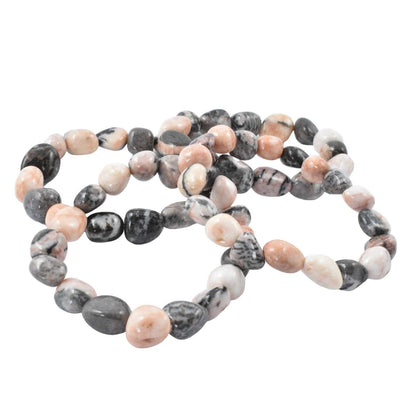 Pink Zebra Jasper Tumbled Bracelet