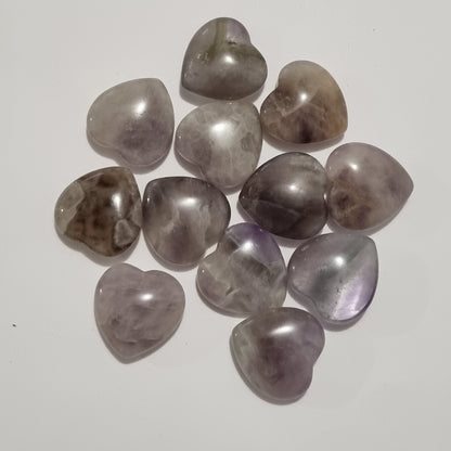 Chevron Amethyst Heart Carving