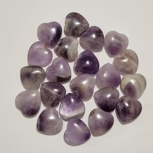 Chevron Amethyst Heart Carving
