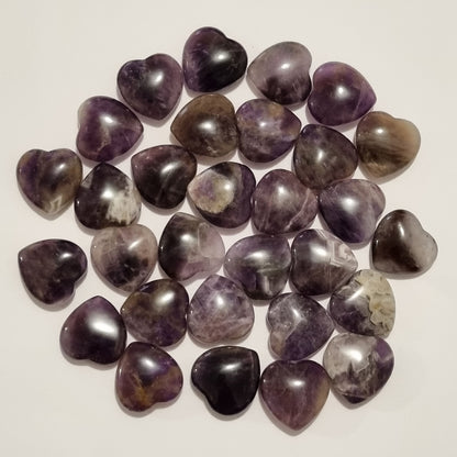 Chevron Amethyst Heart Carving