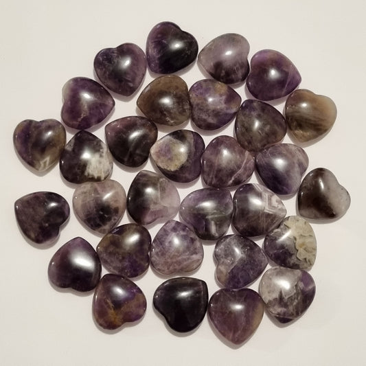 Chevron Amethyst Heart Carving