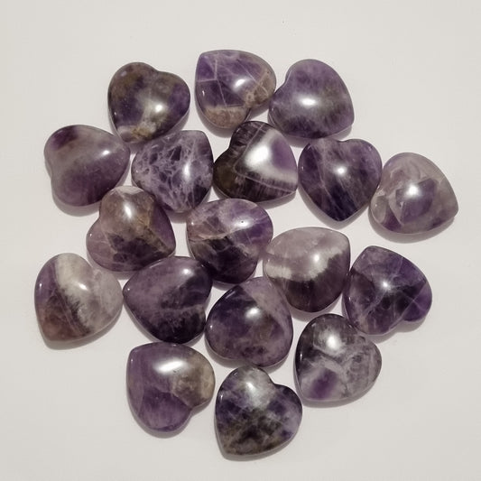 Chevron Amethyst Heart Carving