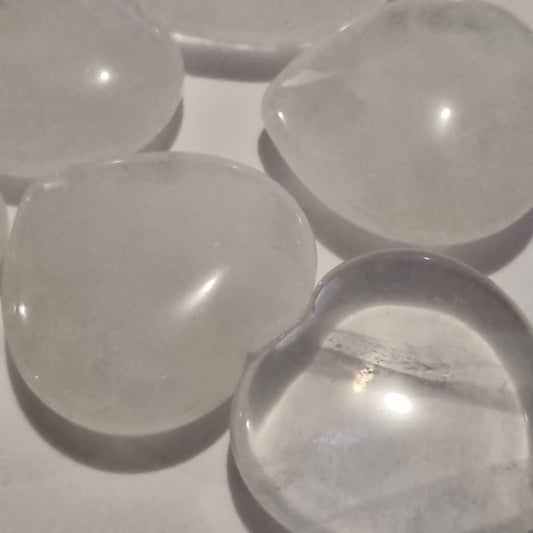 Clear Quartz Heart Carving
