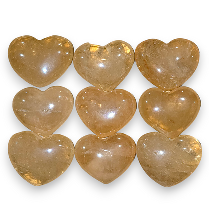 Citrine Laser Heart Carving
