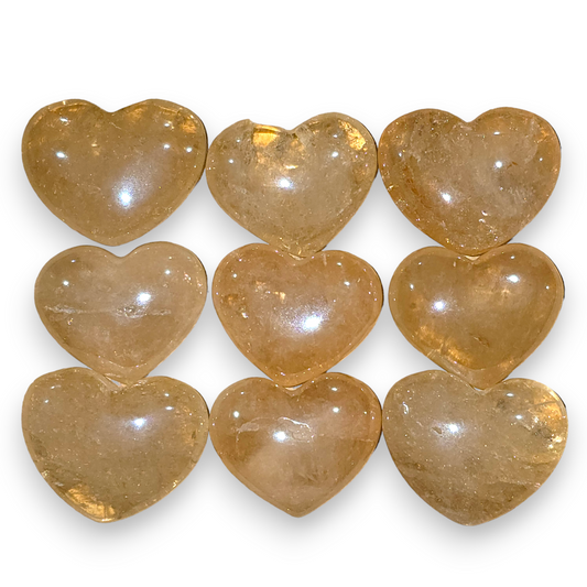 Citrine Laser Heart Carving