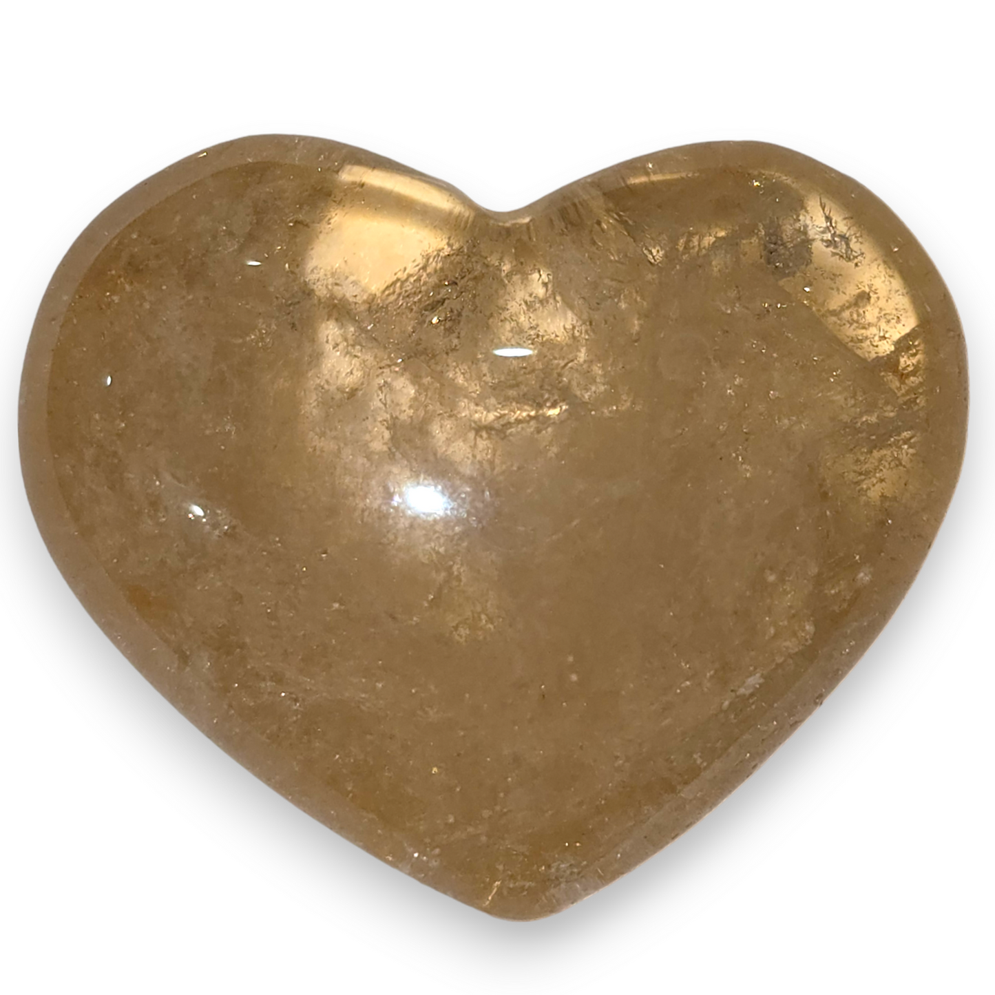 Citrine Laser Heart Carving