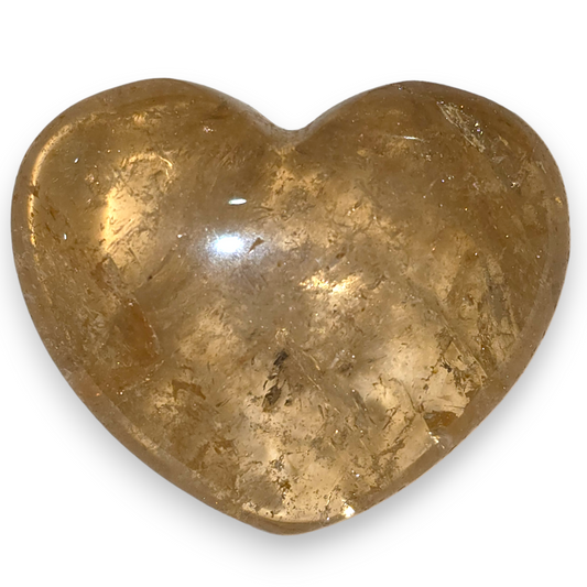 Citrine Laser Heart Carving