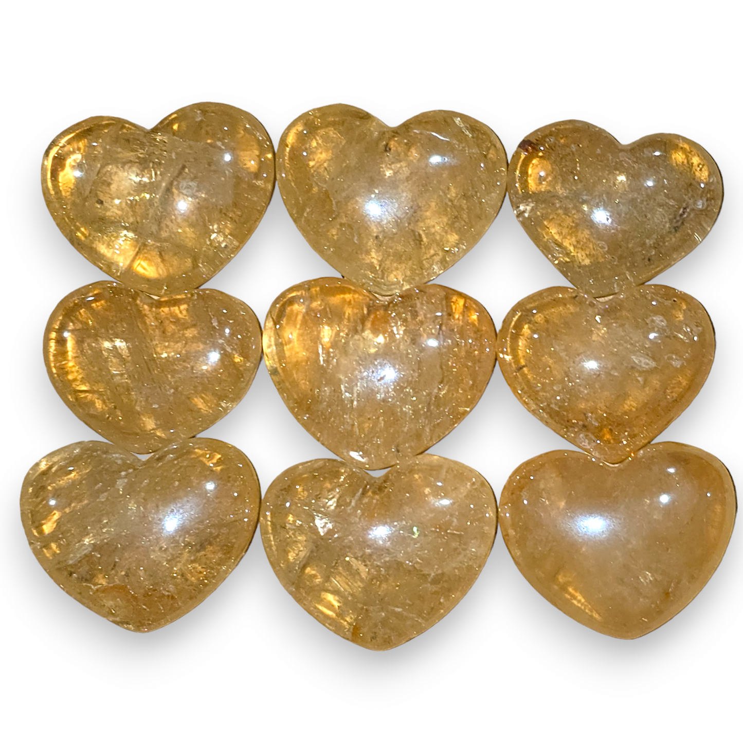 Citrine Laser Heart Carving