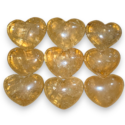Citrine Laser Heart Carving
