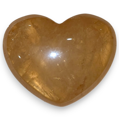 Citrine Laser Heart Carving