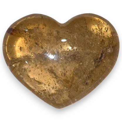 Citrine Laser Heart Carving