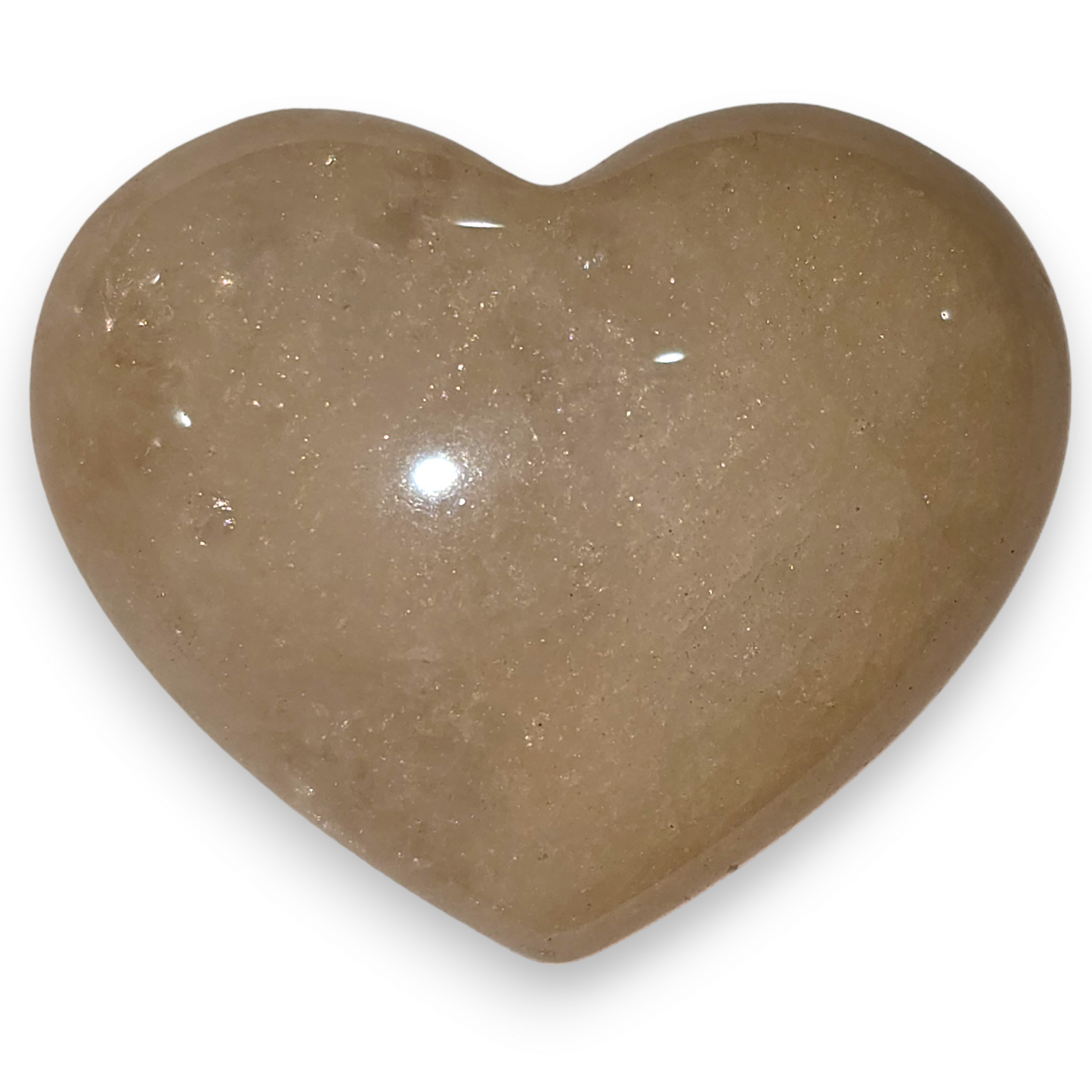 Citrine Laser Heart Carving