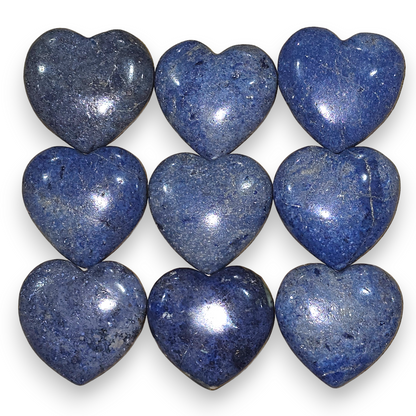Dumortierite Heart Carving