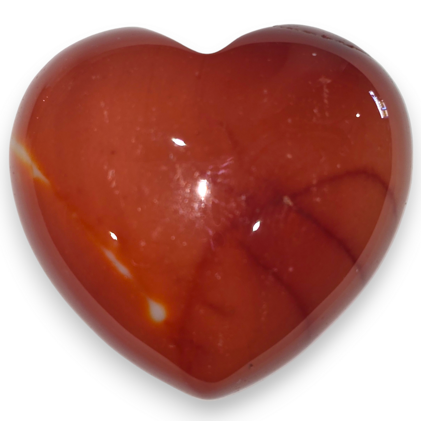 Red Mookaite Heart Carving