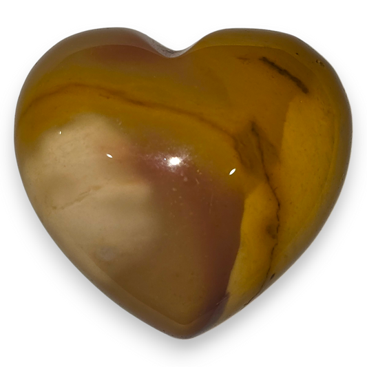 Yellow Mookaite Heart Carving