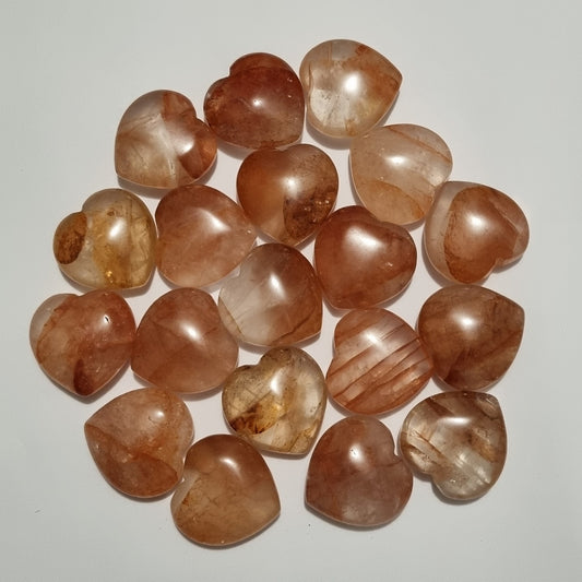 Strawberry Quartz Heart Carving