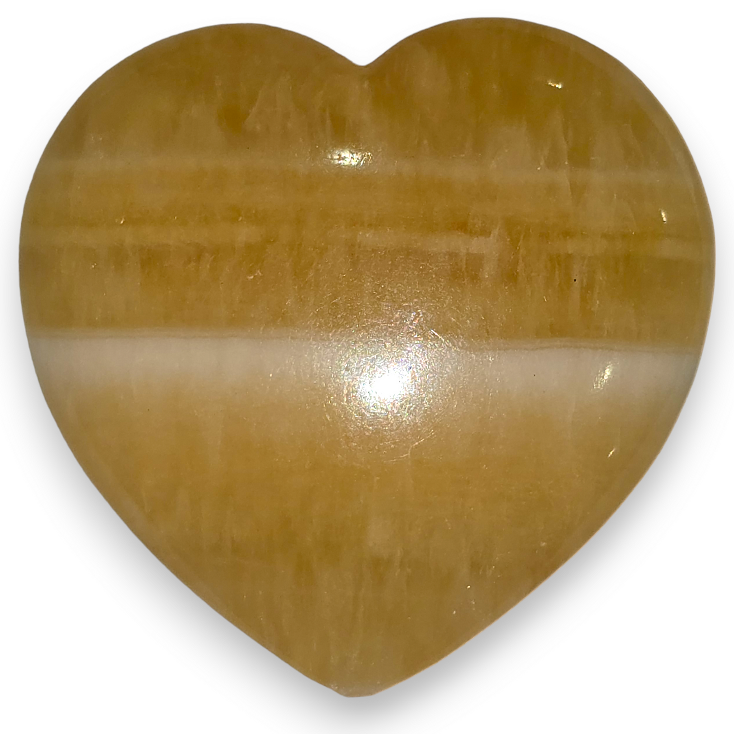 Yellow Calcite Heart Carving