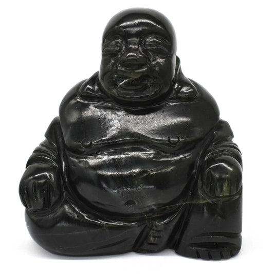 Nephrite Jade Laughing Buddha Carving