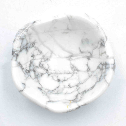 White Howlite Bowl Carving