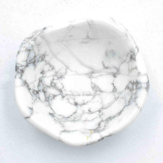 White Howlite Bowl Carving