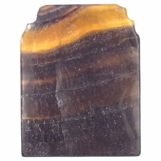 Yellow & Purple Fluorite Mary Carving