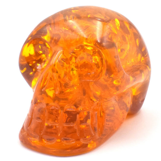 Amber Crystal Skull Carving [Man Made]