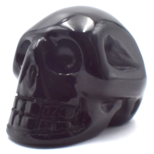 Black Obsidian Crystal Skull Carving [Man Made]