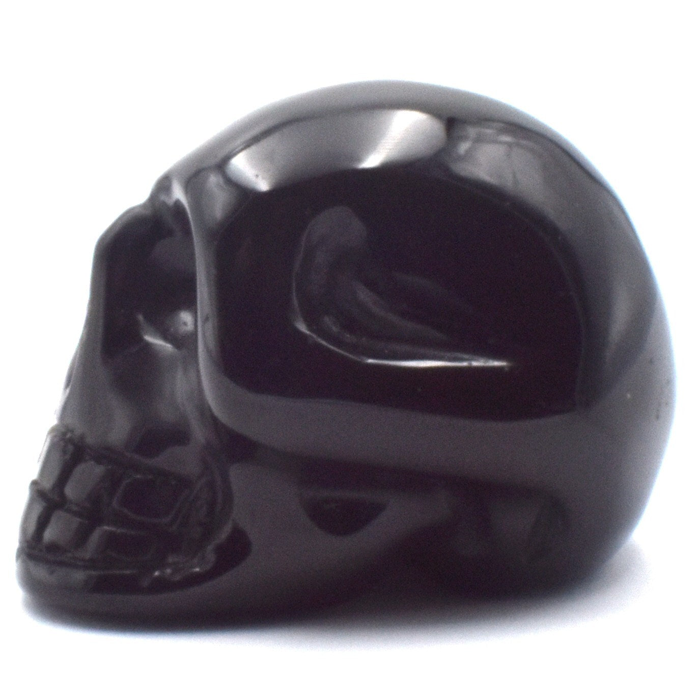 Black Obsidian Crystal Skull Carving [Man Made]