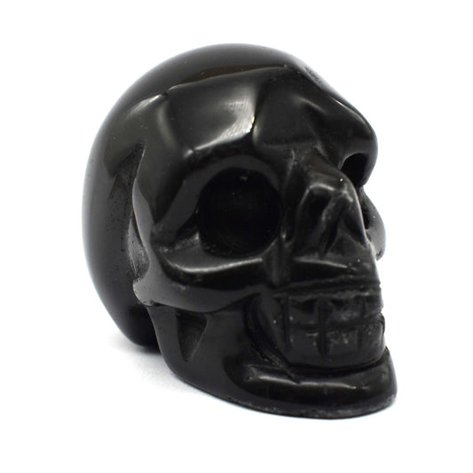 Black Obsidian Crystal Skull Carving
