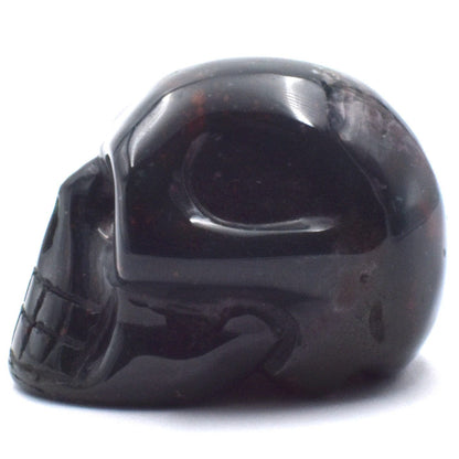 Bloodstone Crystal Skull Carving