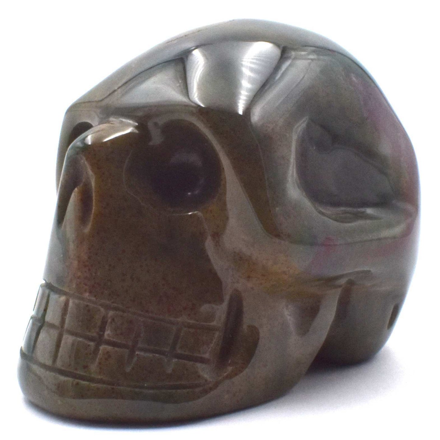 Bloodstone Crystal Skull Carving