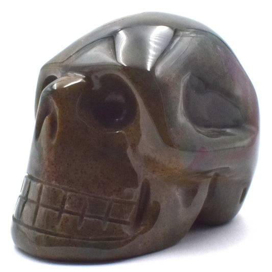 Bloodstone Crystal Skull Carving