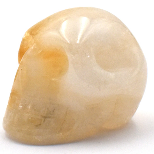 Citrine Crystal Skull Carving [Treated]