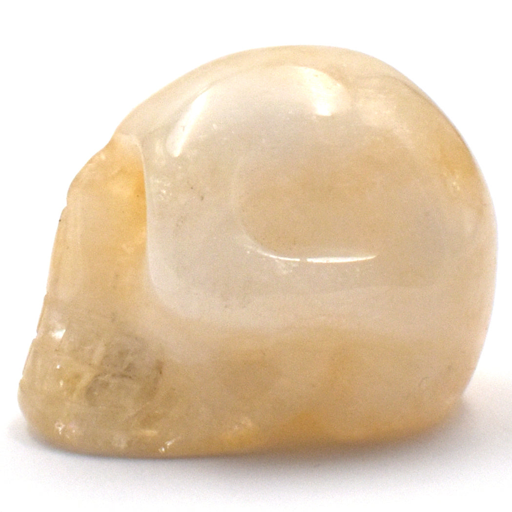 Citrine Crystal Skull Carving [Treated]