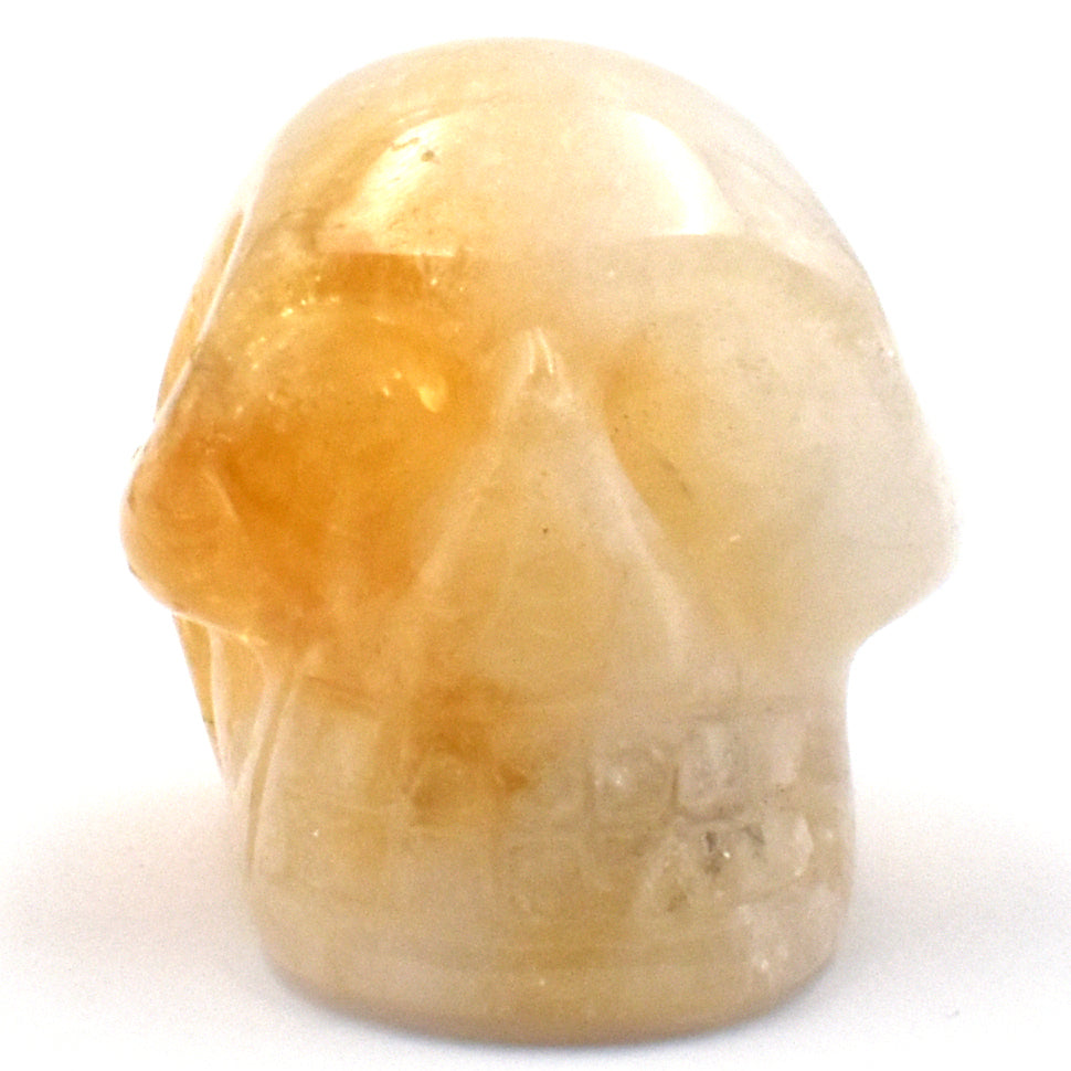 Citrine Crystal Skull Carving [Treated]