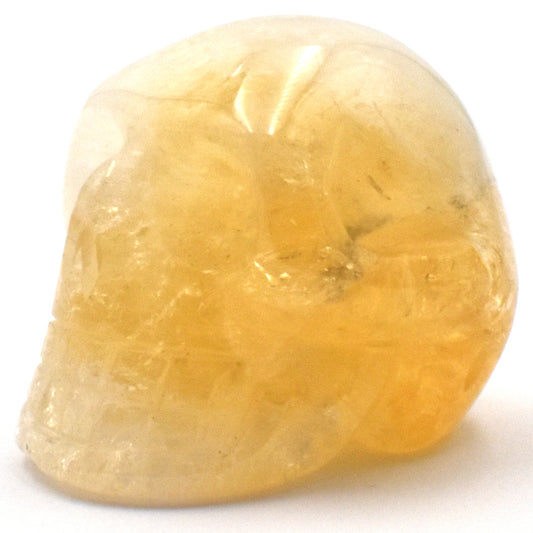 Citrine Crystal Skull Carving [Treated]