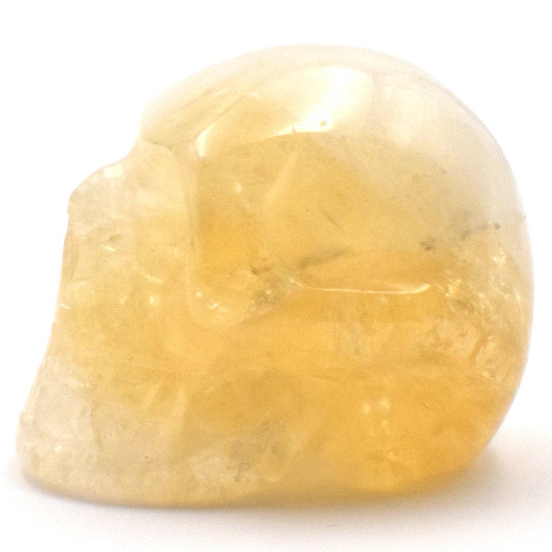 Citrine Crystal Skull Carving [Treated]