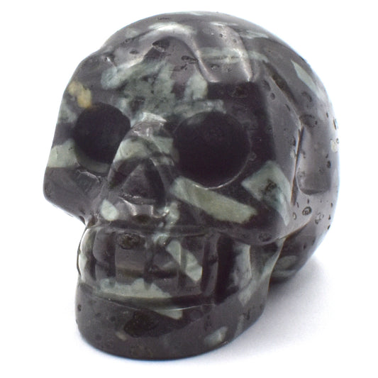 Chinese Writing Stone Crystal Skull Carving [Man Made]
