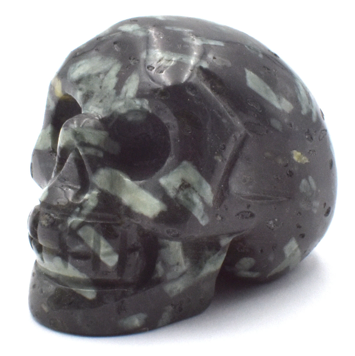 Chinese Writing Stone Crystal Skull Carving [Man Made]