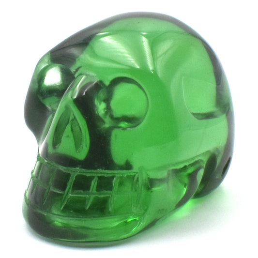 Green Obsidian Crystal Skull Carving [Man Made]
