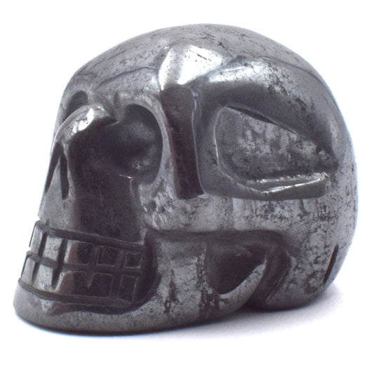 Hematite Crystal Skull Carving