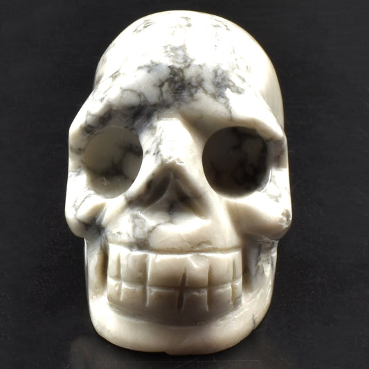 White Howlite Crystal Skull Carving
