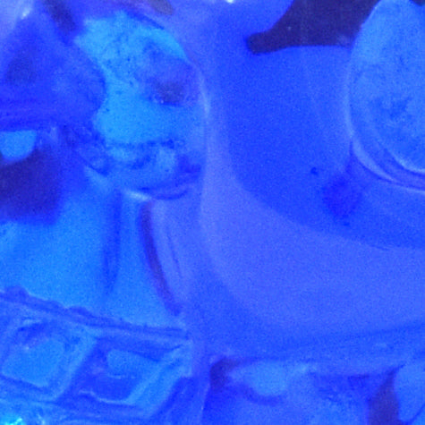 Dark Blue Obsidian Crystal Skull Carving [Man Made]