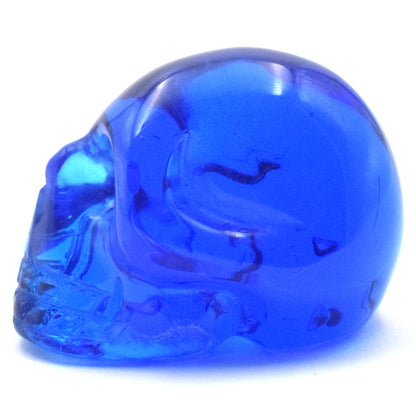 Dark Blue Obsidian Crystal Skull Carving [Man Made]