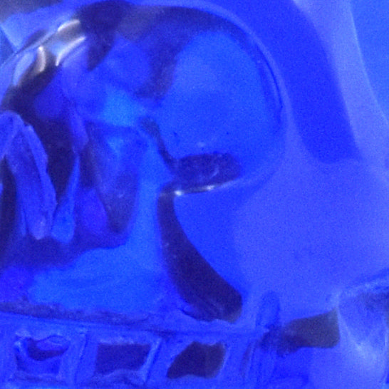 Dark Blue Obsidian Crystal Skull Carving [Man Made]