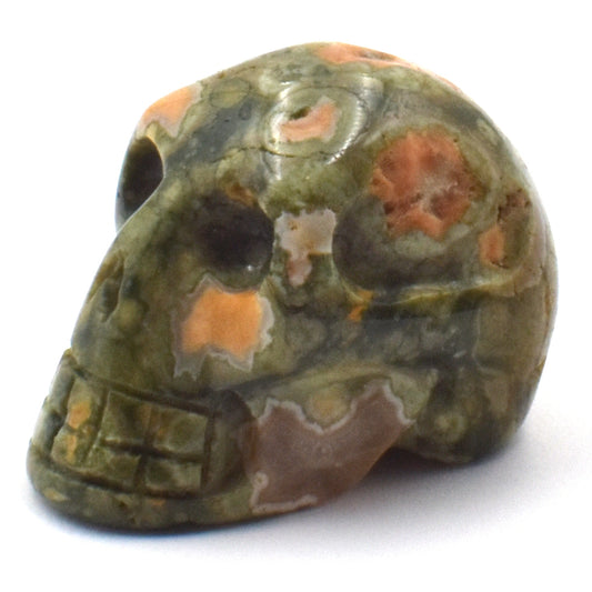 Rhyolite Crystal Skull Carving